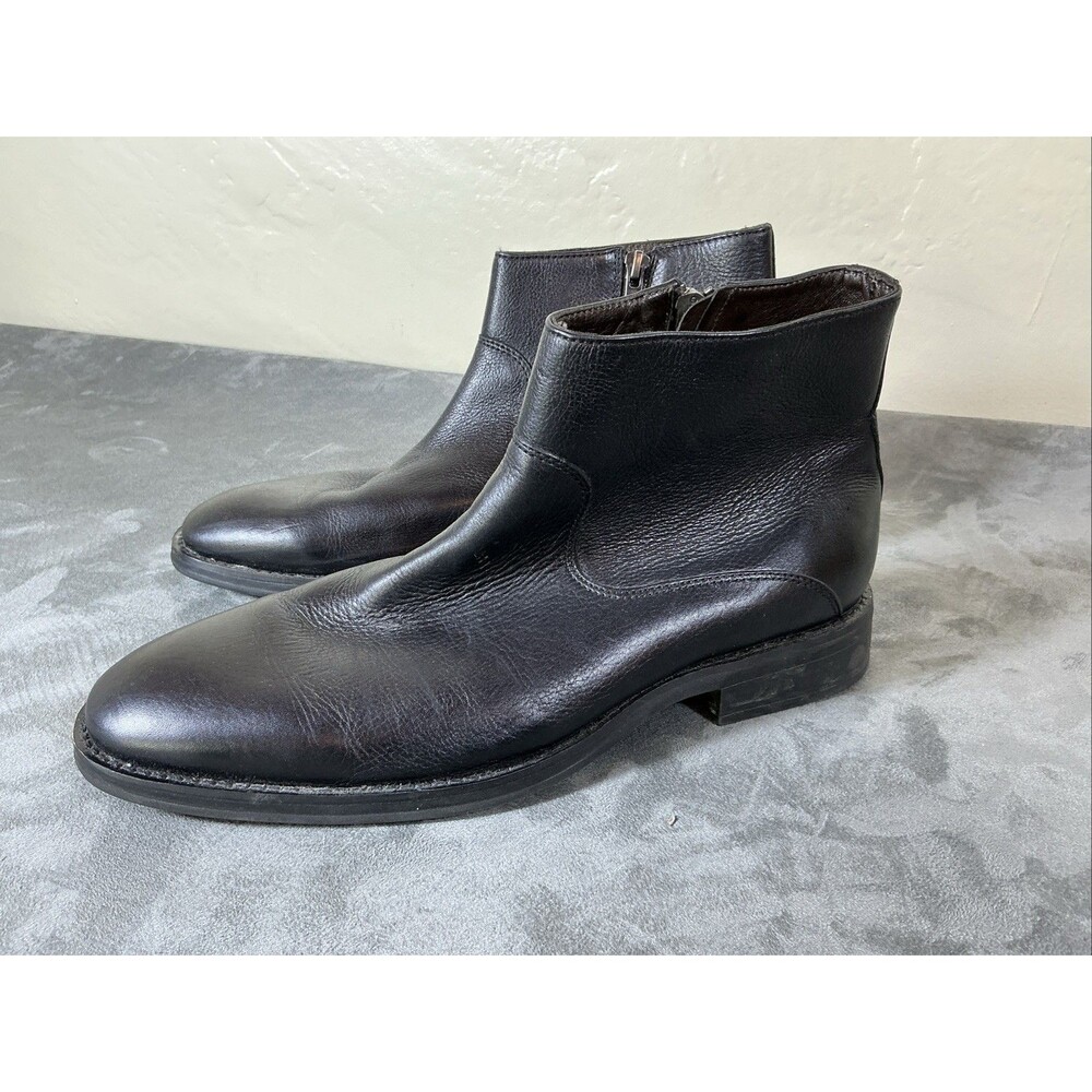 Flag LTD. Black Chelsea 8 M Leather Zip Boots Mens Chiq 70’s Disco